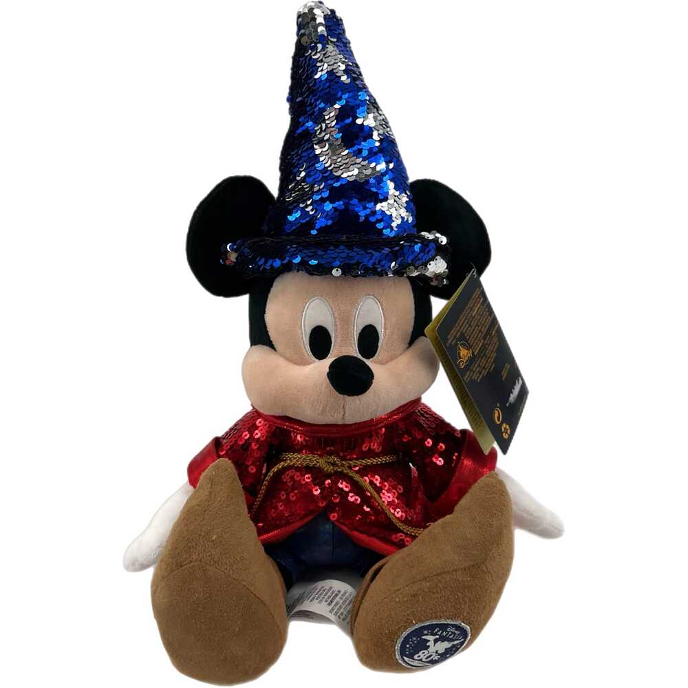 Disney Blue Red Stuffed Animal Sorcerer Mickey Plush 14”